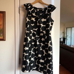 Kate Spade black & white ruffle dress